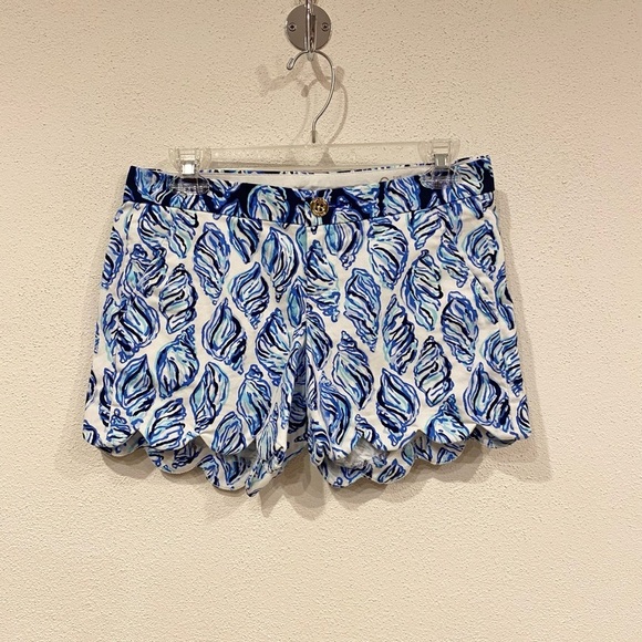 Lilly Pulitzer 5" Buttercup Stretch Seashell Shorts Size 0 EUC - Picture 2 of 4